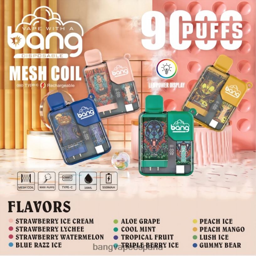 Bang Vape Box BC9000 precargado 16ml desechable Bang Vape Barcelona P60NJ6