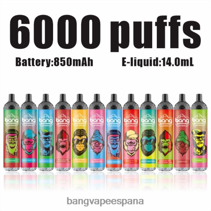 Bang Vape King 6000 inhalaciones 5% nic recargable tipo c desechable Bang Box Disposable Vape P60NJ8
