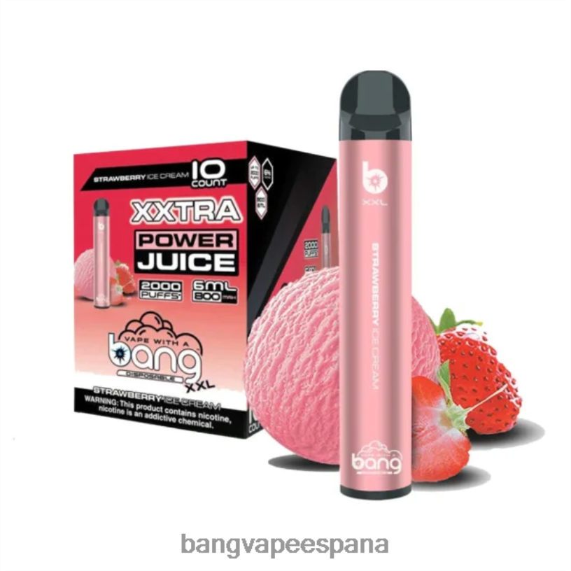 Bang Vape XXL 2000 bocanadas helado de fresa Bang Vape Precio P60NJ23
