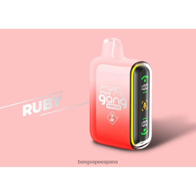 Vape Gang MEGA Vape desechable de 20.000 inhalaciones (caja de 5) rubí Bang Vape Barcelona P60NJ58