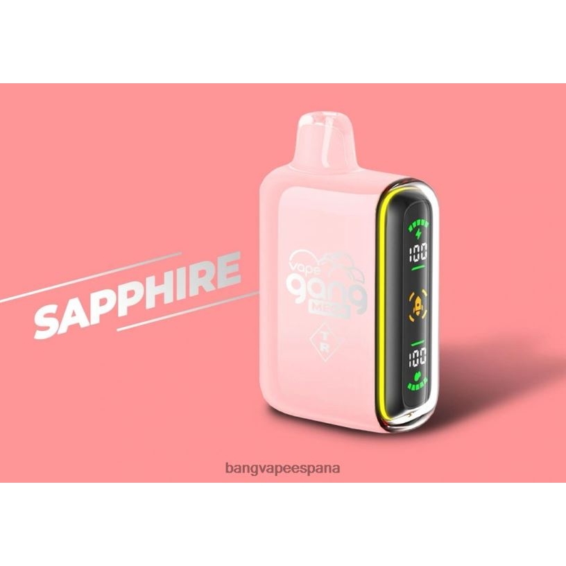 Vape Gang MEGA Vape desechable de 20.000 inhalaciones (caja de 5) zafiro Vape Desechable Bang P60NJ59
