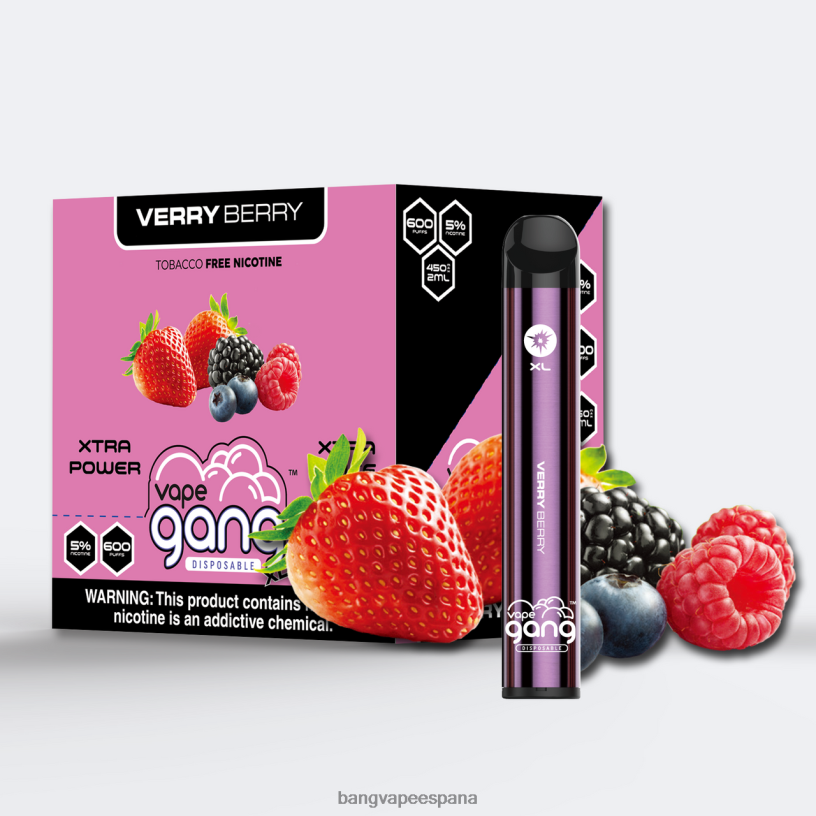 Vape Gang XL vaporizadores desechables 600 inhalaciones (caja de 10) muy baya Vape Desechable Bang P60NJ69
